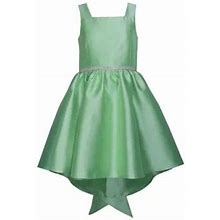 Bonnie Jean Girls 7-16 Sleeveless High Low Fancy Dress, Green, 12, Cotton