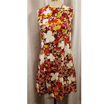 Women's 1960'S 1970'S Deadstock Dress Amazing! Unworn Floral Tropical Tiki Dress NOS