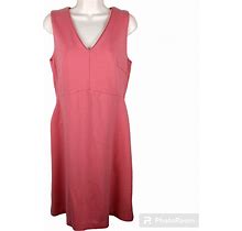 White House Black Market Womens Pink Stretch Midi Dress Size 8