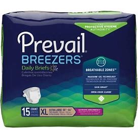 Prevail Breezers Adult Diapers With Tabs, Ultimate Size XL - Pack Of 15 | Carewell