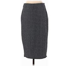 New York Clothing Co. Casual Pencil Skirt Knee Length: Black Tweed Bottoms - Women's Size Small