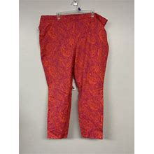 Womans Pants 24 W Pink Red Orange Isaac Mizrahi Live Clothing