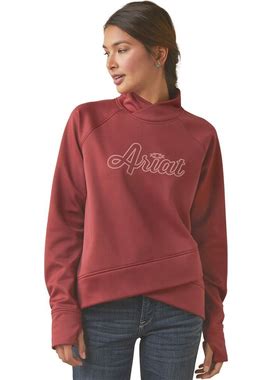 Women's Tek Crossover Sweatshirt In Burnt Russet, Size: 2XL By Ariat