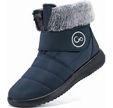 Women Snow Boots Winter Shoes With Fur Lined Warm Slip On Boots For Women Waterproof Booties Comfortable Outdoor Anti Slip Shoes