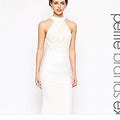 Jarlo Dresses | Jarlo Petite Verity Halter Neck Embroidered Dress | Color: Cream | Size: Xs