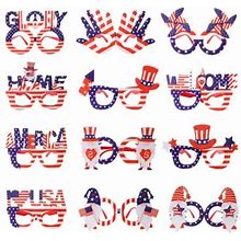 Qaz-4556 Patriotic Theme Party Eyewear Glasses Frame American Elements Glasses Frame Usa 4th Of July Holiday Glasses Frame Eyeglass Frame For Party Ph