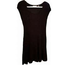 Isaac Mizrahi Black Cap Sleeves Knee Length Dress Size X-Small