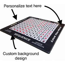 Sequence Board Game 24"X24"- Unlimited Design Options