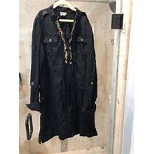 Anthropologie Holding Horses Black Embroidered Lace Up Dress 4