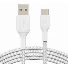Belkin Cab002bt1mwh 3.3-Foot Boost Charge Braided Usb-C To Usb-A Cable (White)