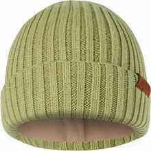 MAGISDU Beanie Winter Hats For Women Men Merino Wool Unisex Short Skull Cap Double Layer Fleece Lined Knit Fisherman Beanie