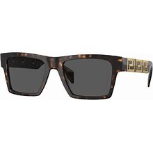 Versace 4445F Sunglasses 108/87 - Tortoise - Dark Grey Men Rectangle