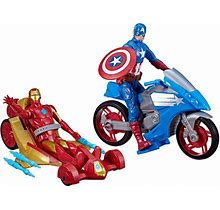 Hasbro Marvel Avengers Titan Hero Series Iron Man & Captain America Figure & Vehicle Set Hasbro One Size Multi Unisex
