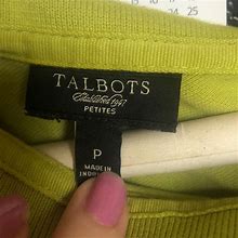 Talbots Dresses | Lime Green Talbots Petite Collar Sleeveless Dress | Color: Green | Size: 0P