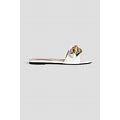 Stella Mccartney Lingerie Falabella Chain-Embellished Faux Leather Slides - Women - White Sandals - EU 37.5
