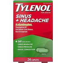 Tylenol Sinus + Headache Sinus Pressure & Congestion Relief, 24 Ct
