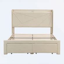 Winston Porter Dalvyn Upholstered Unfinished Platform Bed Upholstered In Brown | 48 H X 62.2 W X 85 D In | Wayfair BE7662EFAE184286B51AB74478B55659