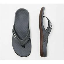 THONG SANDALS WITH BUCKLE DETAIL - Buy 2 Vip Shipping (2023 Flash Sale 50% OFF) Black US 10.5