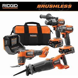 18V Brushless Cordless 4-Tool Combo Kit With (1) 4.0 Ah And (1) 2.0 Ah MAX Output Batteries, 18V Charger, And Tool Bag