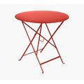 Fermob Bistro 30" Round Table, Capucine - Red - Outdoor - Dining Furniture - Pottery Barn