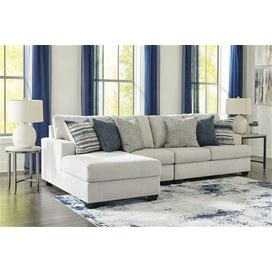 Ashley Lowder Stone LAF Loveseat Sectional, Beige/Light Color Transitional Sectional Sofas And Couches From Coleman Furniture