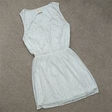 Yumi Kim Dresses | Yumi Kim Beaded White Ivory Cream Short Dress S | Color: Silver/White | Size: S