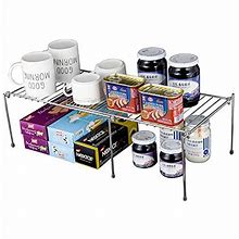 Leheju Expandable Stackable Kitchen Cabinet And Counter Shelf Organizer, Stainless Steels304multifunctional Kitchen Storage
