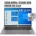 Lg Gram 17 Business Laptop 17.3" Wqxga IPS Display 10th Gen Intel Quad-Core I7-1065G7 16Gb Ddr4 512Gb SSD 256Gb SD Card Intel Iris Plus Graphics Backl
