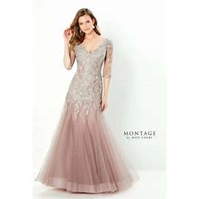 Montage By Mon Cheri Dresses | Mon Cheri Montage 220936 Mother Of The Bride Dress, Size 14 | Color: Gray/Pink | Size: 14