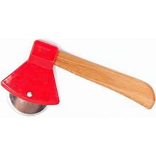 Bulk Buys Kitchen Essentials Axe Pizza Cutter, 8.25", Brown/Red/Silver