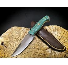 Bushcraft Handmade Vanax Knife Handcrafted Gift Hardest Stainless Steel Real Leather Sheath Outdoor Bowie Knives Camping Fishing Collectible