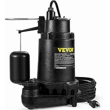 VEVOR Automatic Sump Pump 1HP Submersible Sewage Or Dewatering Pump 5600GPH
