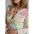 Anthropologie Floral Intarsia Tach Clothing Prisca Hand Knit Cardigan