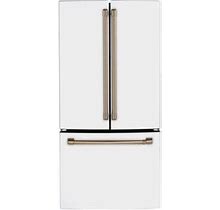 Cafe 18.6 Cu. Ft. French Door Refrigerator In Matte White Fingerprint Resistant Counter Depth And ENERGY STAR CWE19SP4NW2 ,