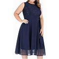 Odeerbi Chiffon Sleeveless Dress For Women Plus Size 2024 Casual Round Neck Dress Solid Mid-Calf Dress Purple