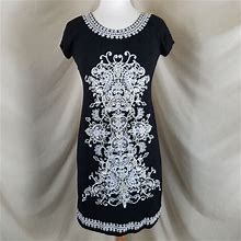 Inc International Concepts Dresses | Inc International Concepts Embroidered Dress | Color: Black/White | Size: S