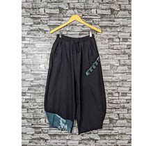 Custom Unbranded Vintage Custom Unbranded Baggy Wide Pants Trousers Size 26 Color Black Condition Used Stretchable Streetwear Clothing