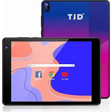 TJD 7.5 Inch Tablet, 1440X1080 IPS Display, Android 10, 2GB RAM 32GB ROM, 2MP+5MP Dual Camera, Quad-Core Processor, Wi-Fi Bluetooth Google Certified 3500Mah Blue Pink