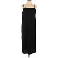 H&M Casual Dress - Midi Square Sleeveless: Black Print Dresses - Women's Size Large