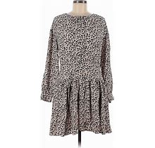 Rebecca Taylor Casual Dress - A-Line: Brown Leopard Print Dresses - Women's Size 6