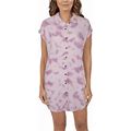Natural Reflections Double Cloth Shirt Dress For Ladies - Pastel Lavender - L