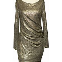 Lulus Lulus Gold Dress - Women | Color: Gold | Size: M