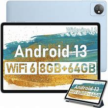 Android 13 Tablet Tab 70 Wifi Tablet 10" 64GB ROM 4GB RAM Quad Core -Blue