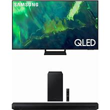 SAMSUNG 75-Inch Class QLED Q70A Series - 4K UHD Quantum HDR Smart TV With Alexa Built-In (QN75Q70AAFXZA, 2021 Model) W/HW-Q600B 3.1.2Ch Soundbar W/Do