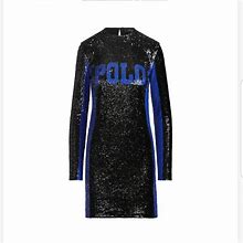 Polo By Ralph Lauren Dresses | Sequined Shift Dress | Color: Black/Blue | Size: 8