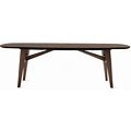 Calligaris Abrey Table W/ Wooden Legs & Herringbone Top Wood In Brown | 30 H X 78.75 W X 39.38 D In | Wayfair 735073A05503930275432432daa0429e