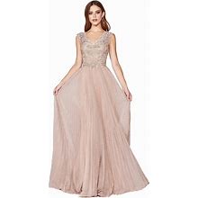 Cinderella Divine - HT011 Beaded And Pleated Long Dress
