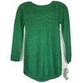 Copper Key Girl's Green Sequin Sweater Dress Christmas