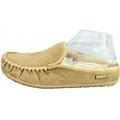 LL Bean Men's Brown Suede Wicked Good Shearling Lined Slipper Scuffs Size 8 m