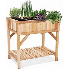Jumbl Raised Garden Bed, Elevated Wood Garden Box